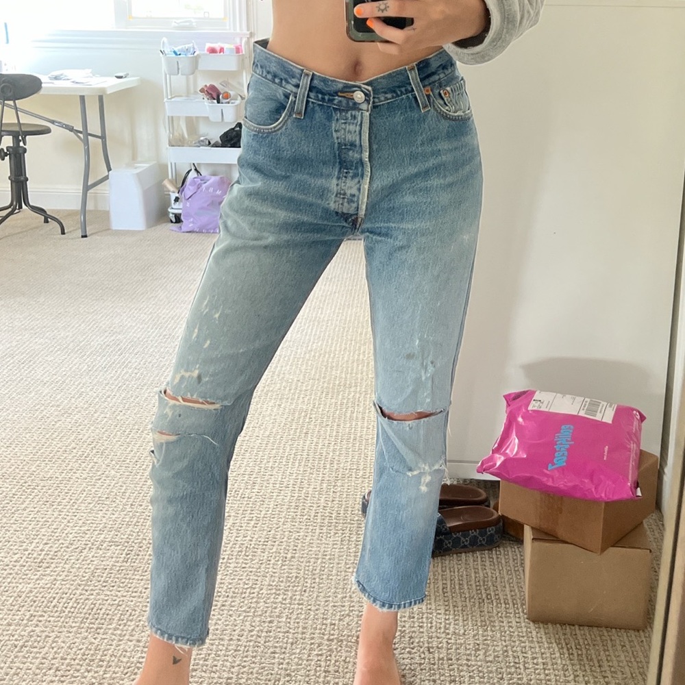 Blue Redone x Levi’s jeans